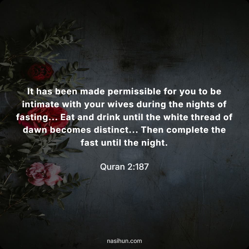 Daily Ramadan Quran Motivational Quote - Surah Baqarah 2-187 [English]