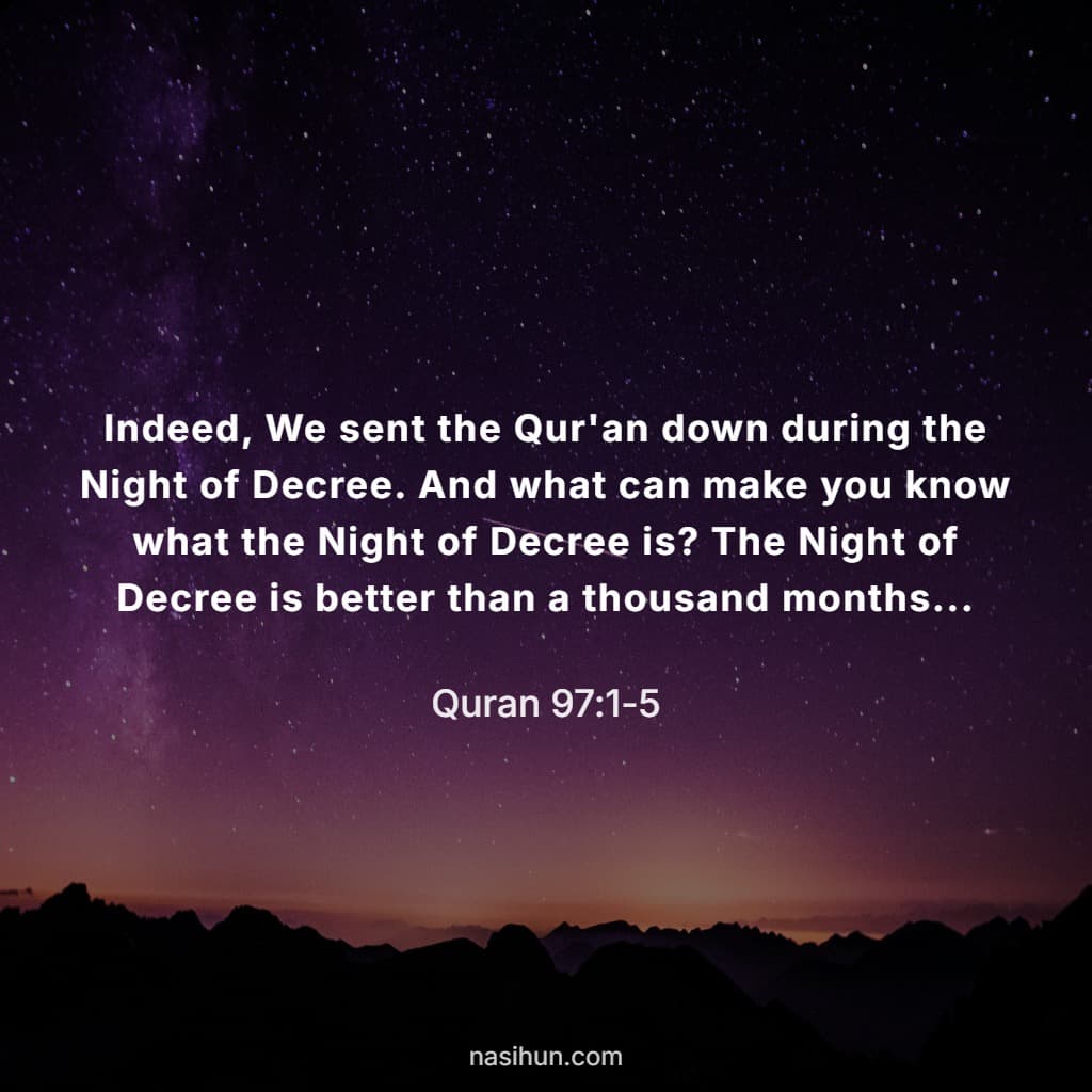 Daily Ramadan Quran Motivational Quote - Surah Al-Qadr 97:1-5 [English]