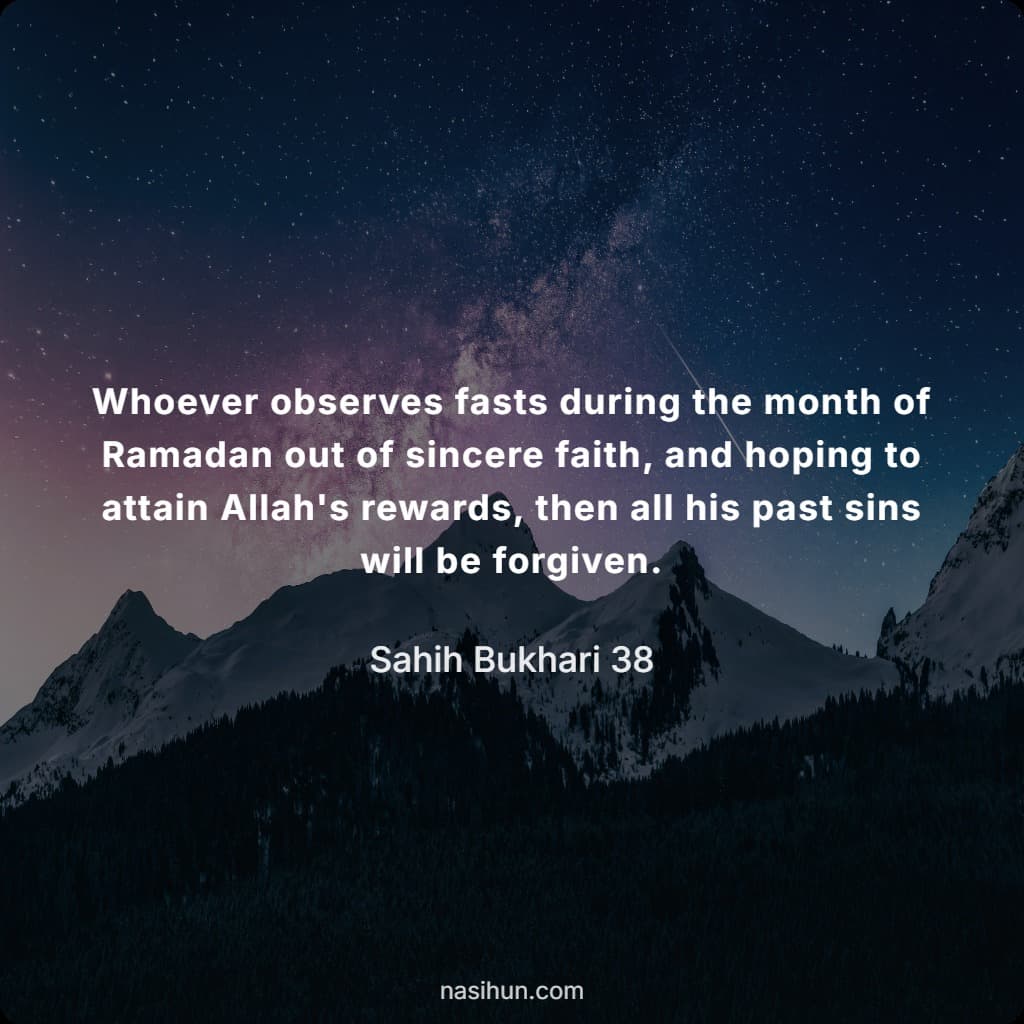 Ramadan Hadith Quote - Sahih Bukhari 38 [English]
